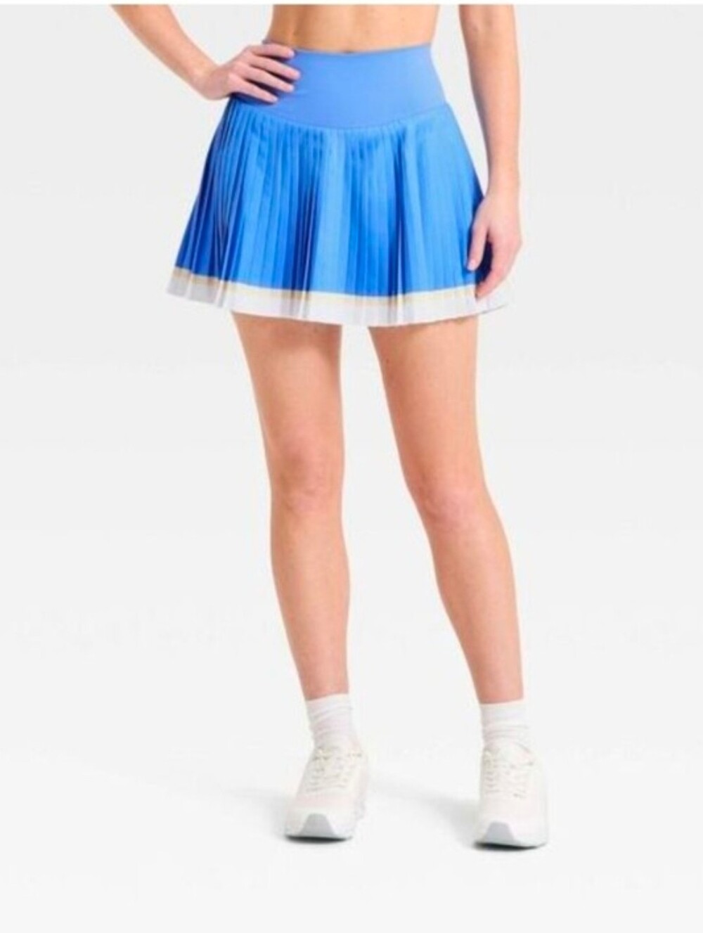 All In Motion Women's Woven High-Rise Pleated Skort, XS - Blue